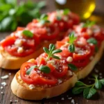 Bruschetta essen neu erleben. Das soll dieses Bild symbolisieren.